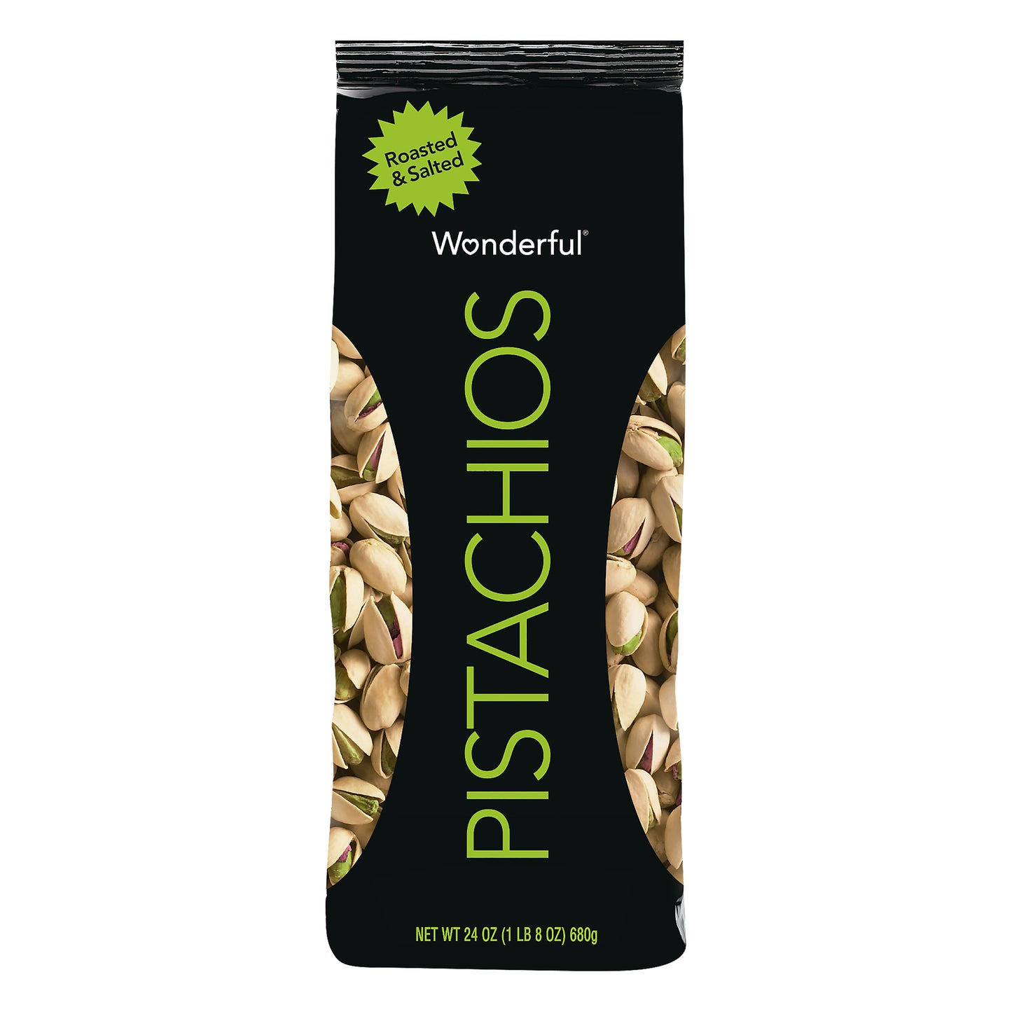 Wonderful Pistachios Pistachios Roasted Salted 24 Oz (Pack Of 15)