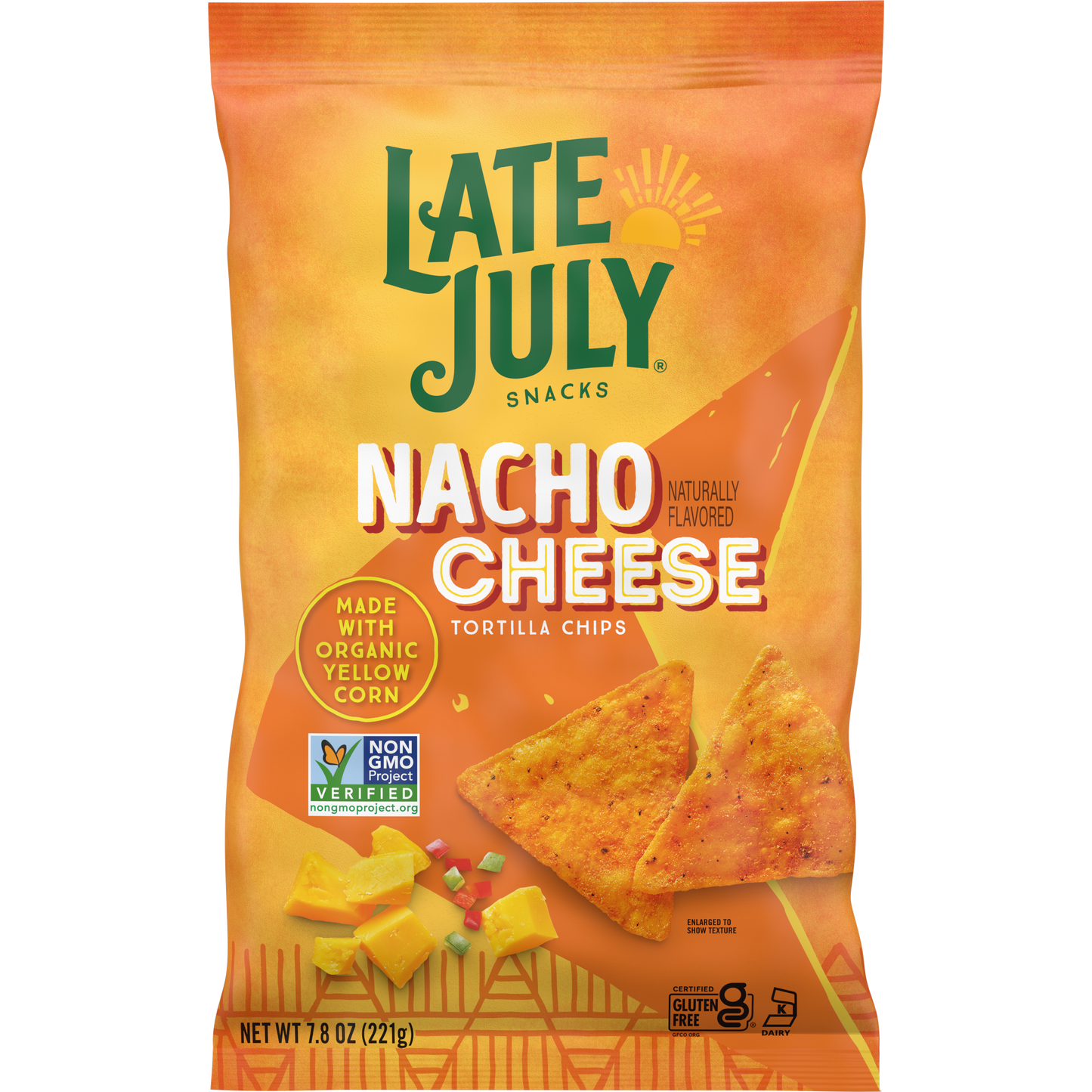 Late July Chip Nacho Cheese 7.8 oz (Pack Of 12)