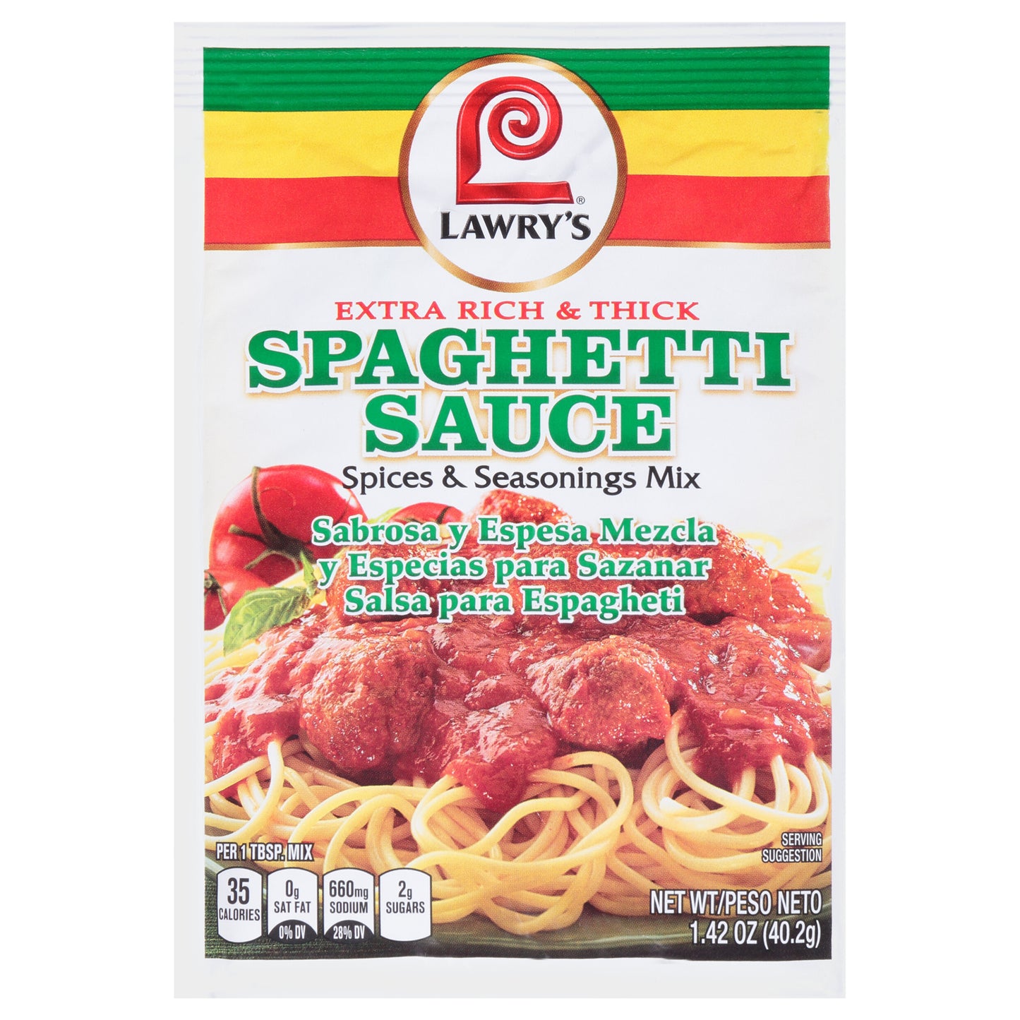 Lawrys Mix Sauce Spaghetti Rich & Thick 1.42 oz (Pack Of 12)