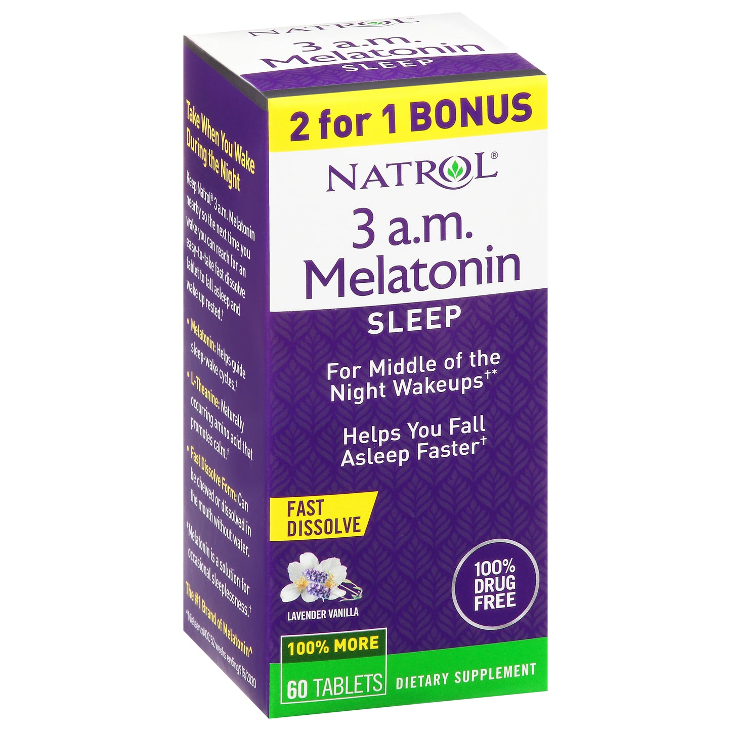 Natrol Melatonin Sleep 3Am 60 Tablets 60 Tb Pack of 1