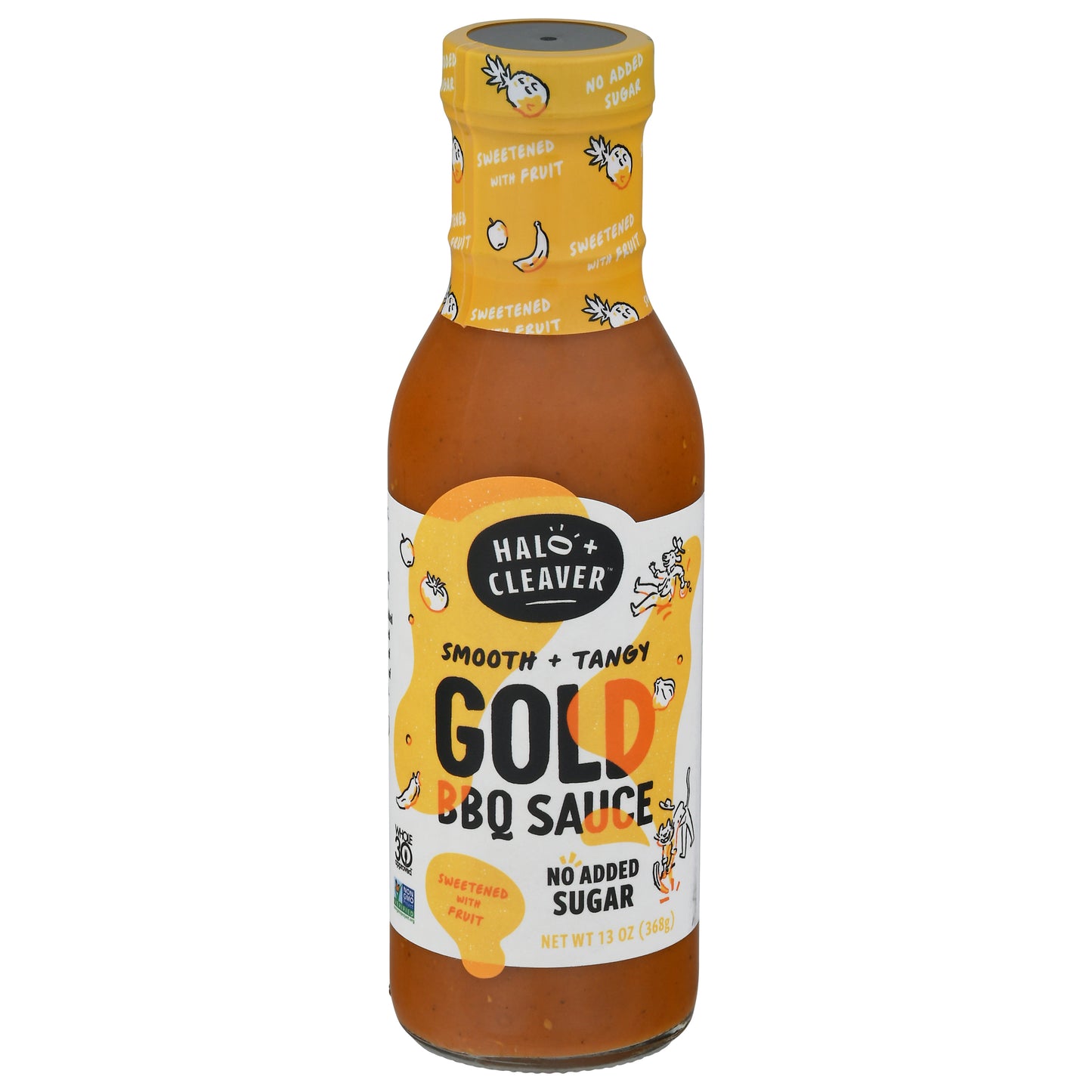 Halo And Cleaver Sauce Barbeque Gold Mustard 13 Oz (Pack Of 6)