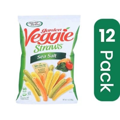 Sensible Portions Light Salt Veggie Straws - 7 Ounce (Pack of 12)