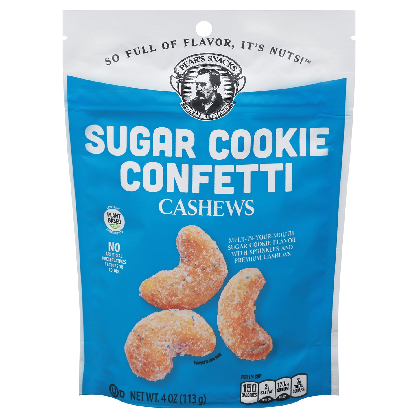Pears Snacks Cashew Sugar Cookie Confetti 4 Oz (Pack Of 6)