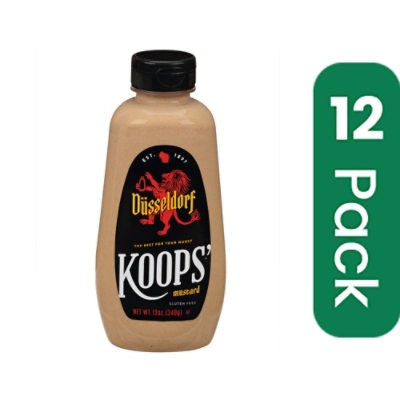 Koops Mustard Squeeze Dusseldorf 12 oz (Pack of 12)