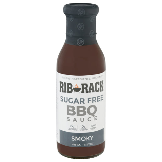 Rib Rack Sauce Barbeque Smoky Sugar free 11 oz (Pack Of 6)
