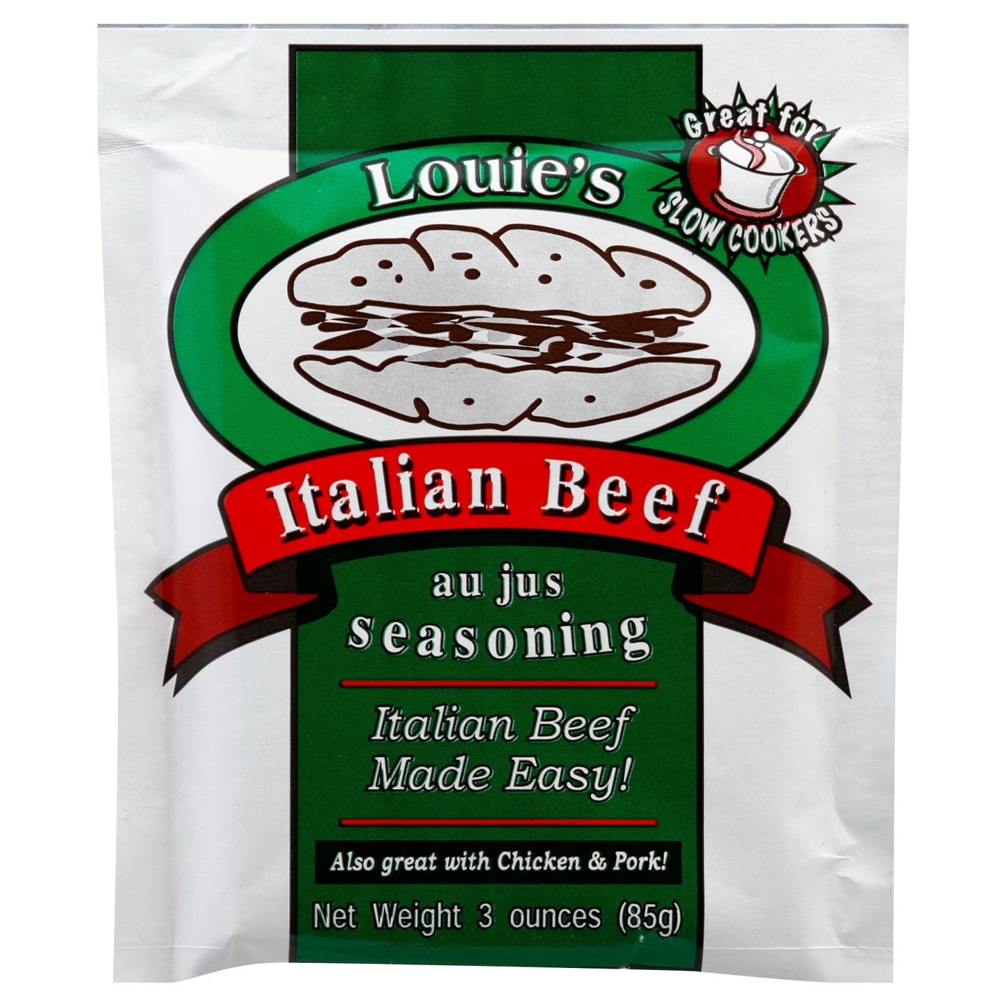 Louies Seasoning Italian Beef 3 oz (Pack Of 12)