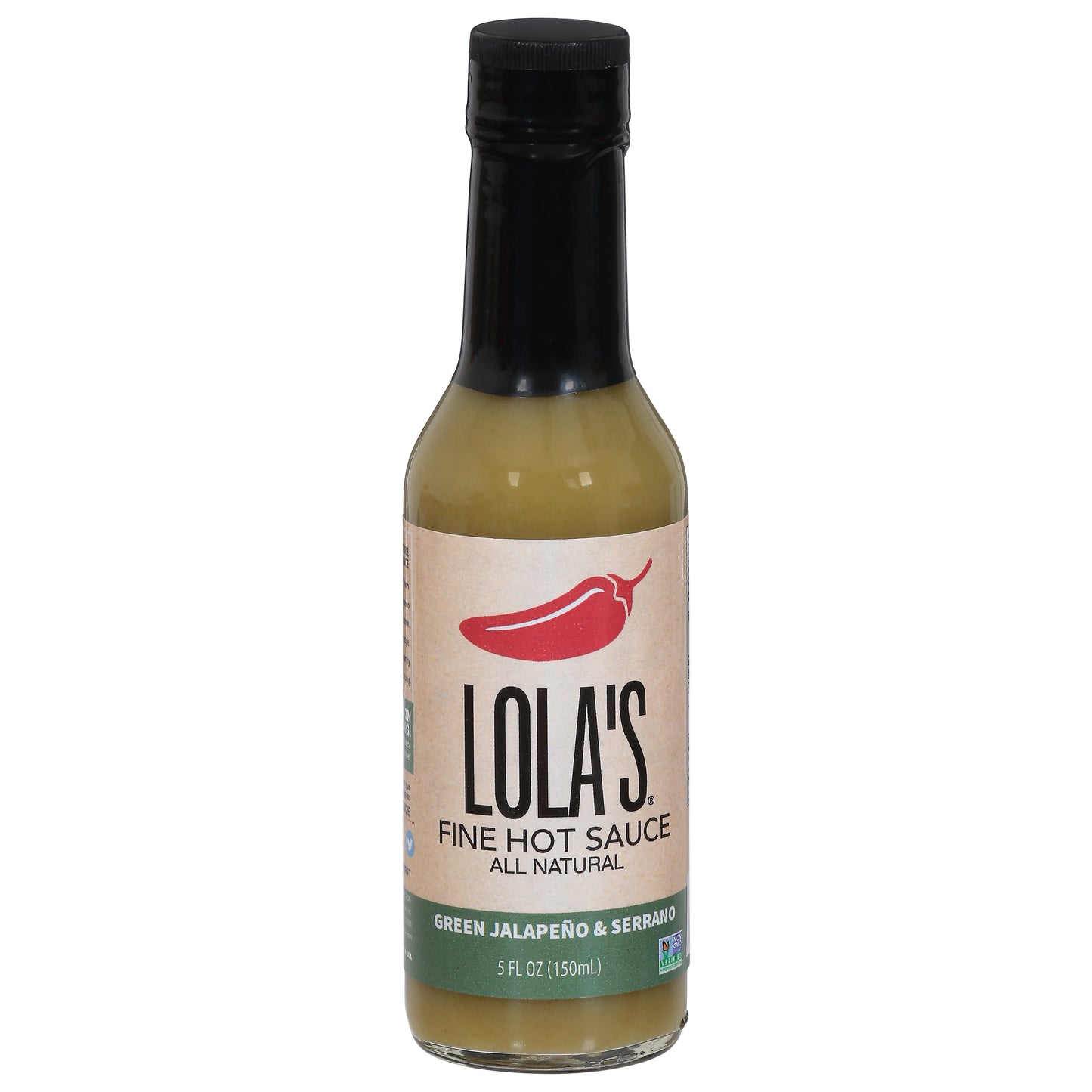 Lolas Fine Hot Sauce Hot Grain Jalapeno Serrano 5 oz (Pack Of 12)