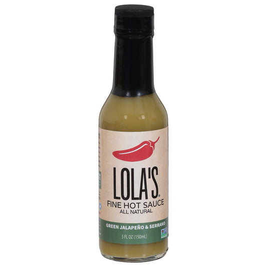 Lolas Fine Hot Sauce Hot Grain Jalapeno Serrano 5 oz (Pack Of 12)