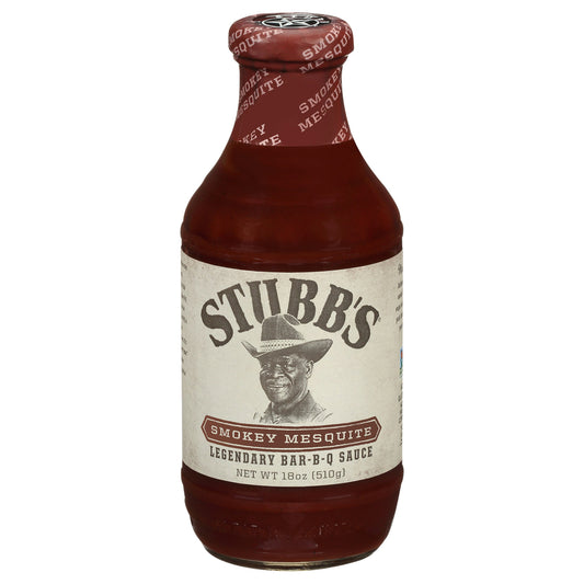 Stubbs Sauce Barbeque Smoky Mesquite 18 oz (Pack of 6)