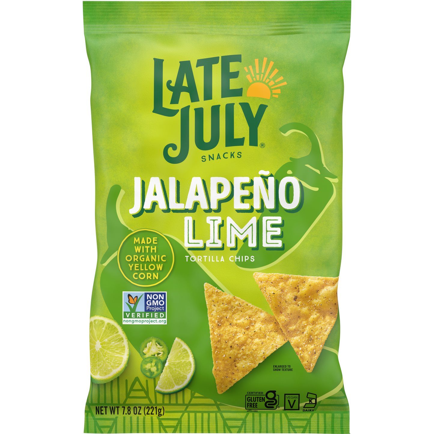 Late July Chip Jalapeno And Lime 7.8 oz (Pack Of 12)