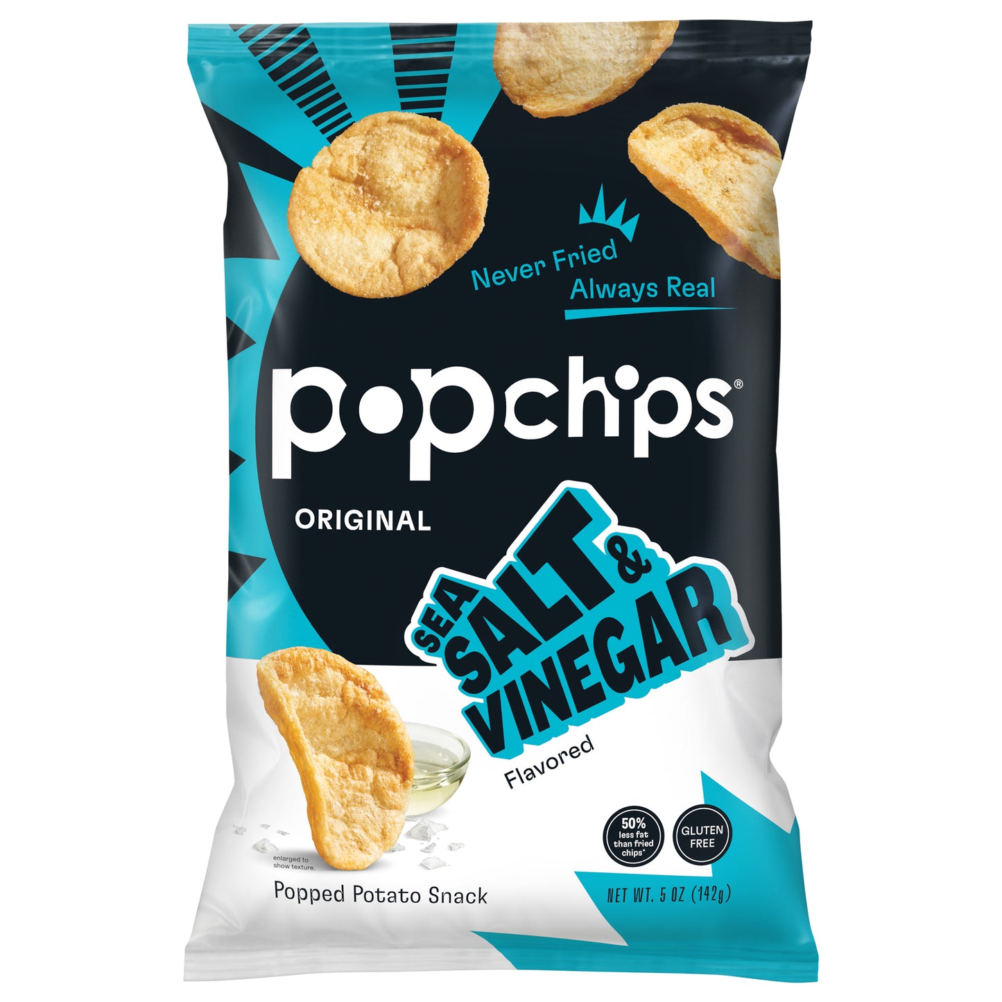 Popchips Chip Sea Salt & Vinegar 5 oz (Pack Of 12)