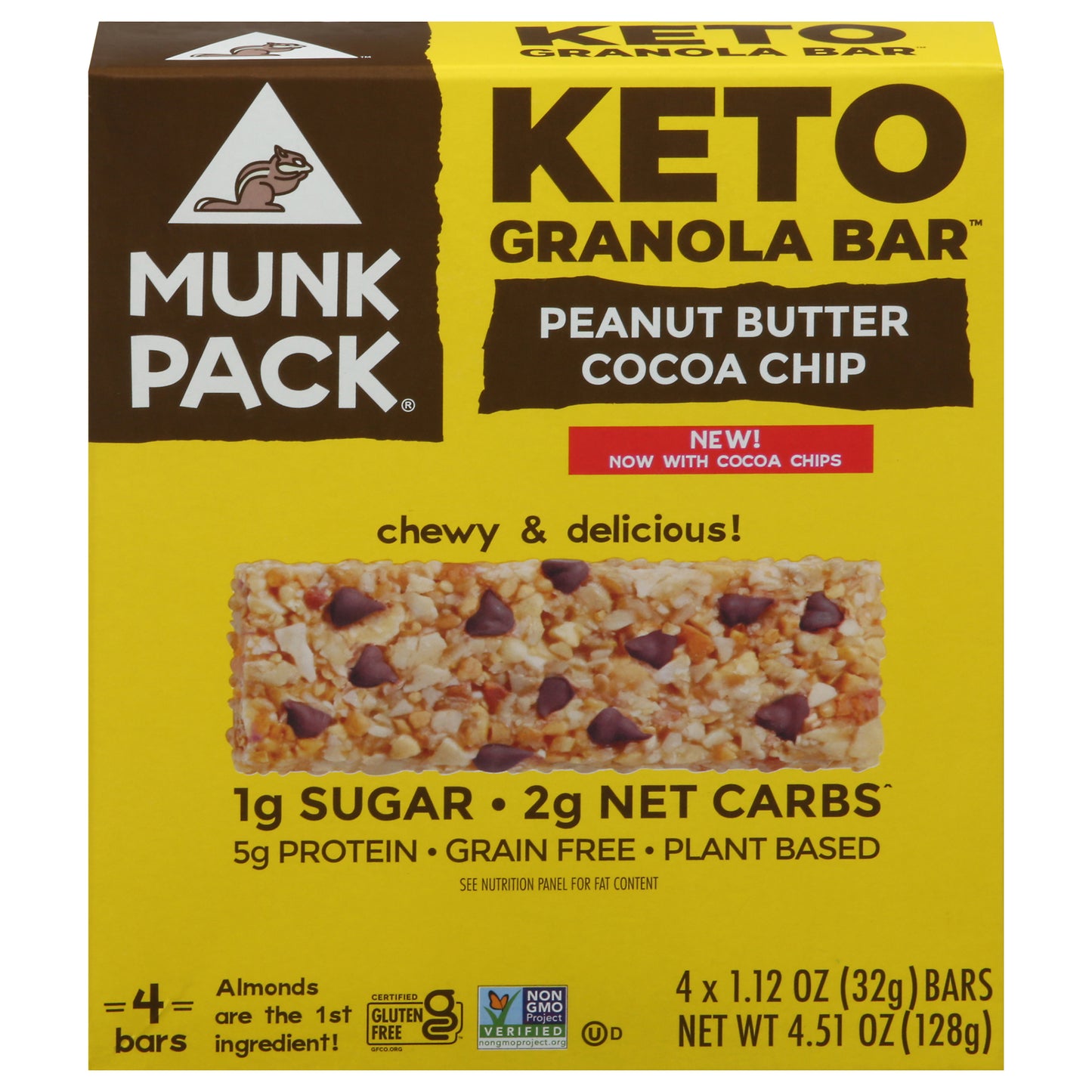 Munk Pack Bar Granola Peanut Butter Cocoa Chip 4.51 Oz (Pack Of 6)
