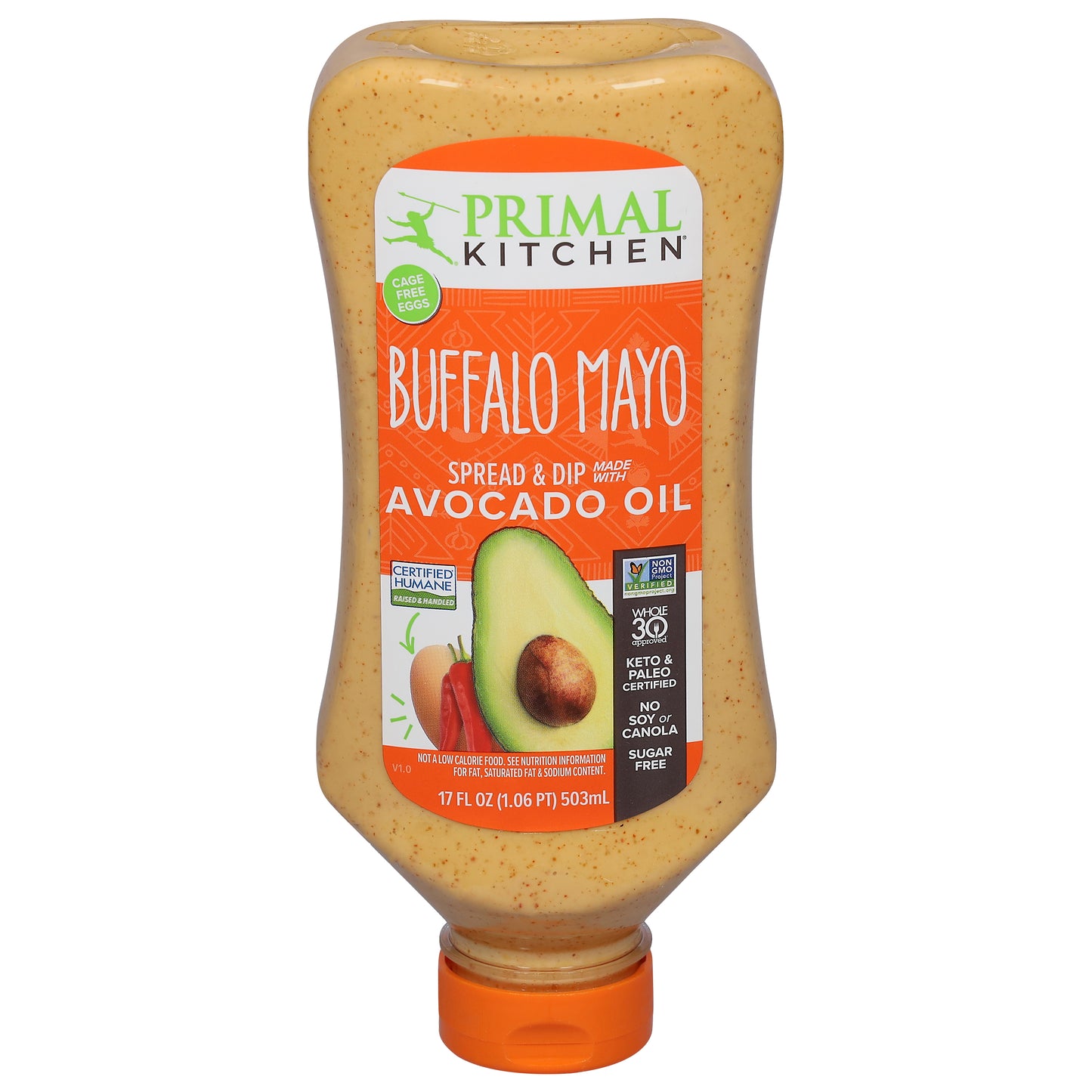Primal Kitchen Mayo Buffalo Avocado Oil Squeeze 17 oz (Pack Of 6)
