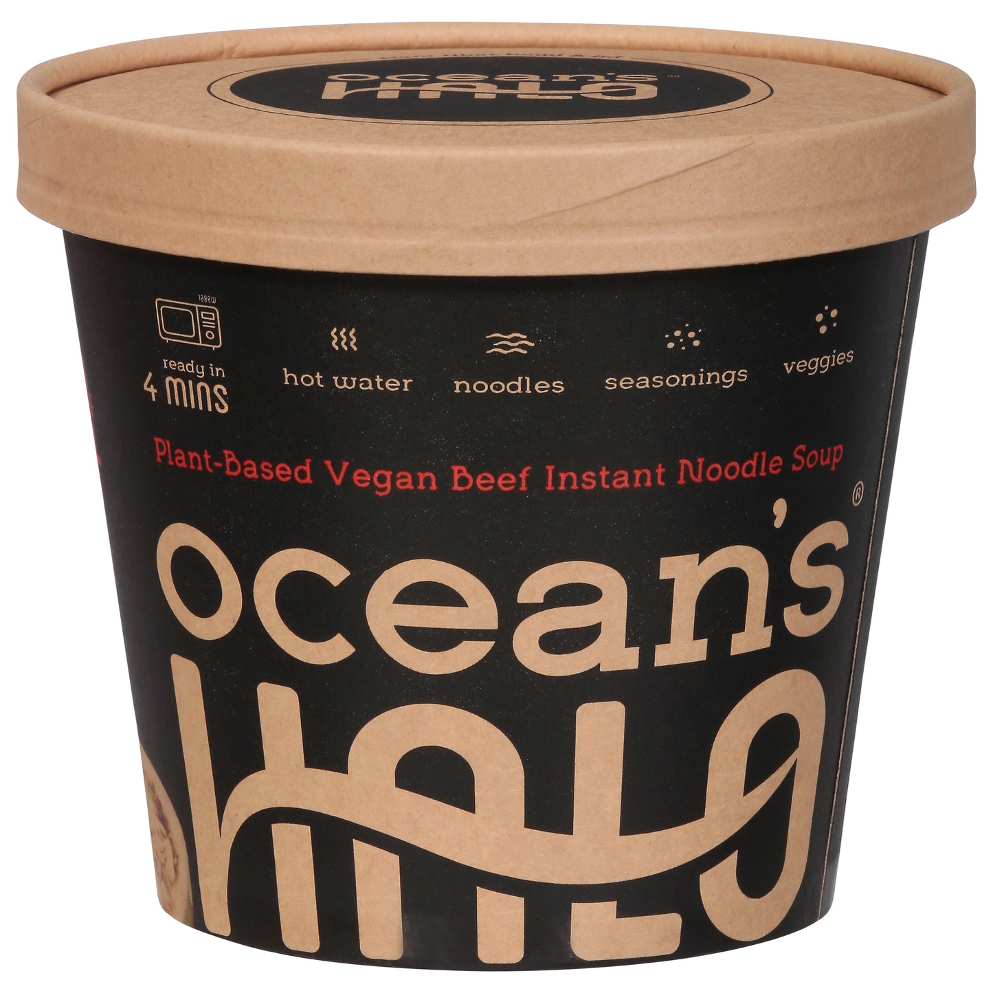 Oceans Halo Noodle Bowl Vegan Beef 4.02 Oz (Pack Of 6)