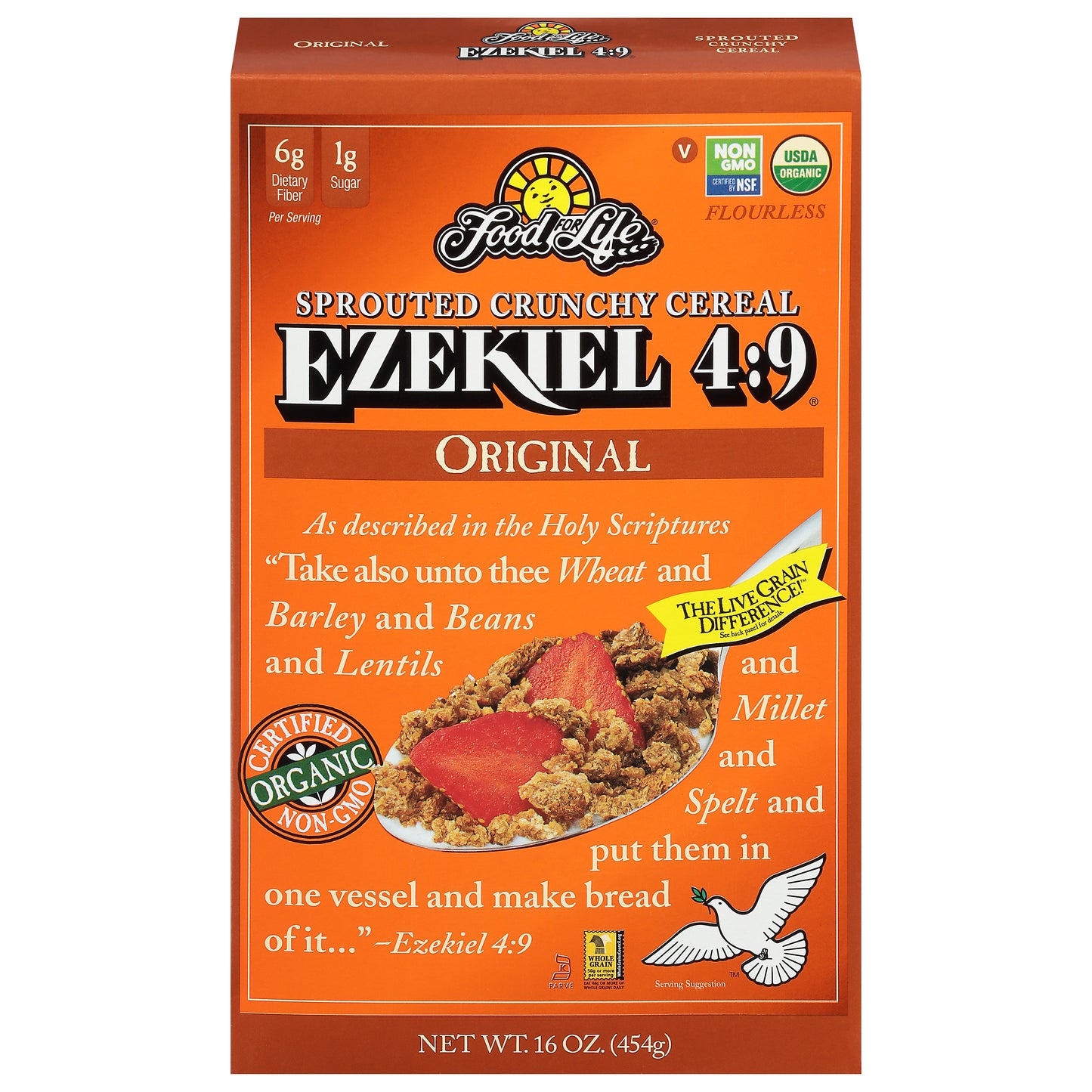 Food For Life Cereal Ezekiel 4-9 Original Organic 16 oz (Pack Of 6)