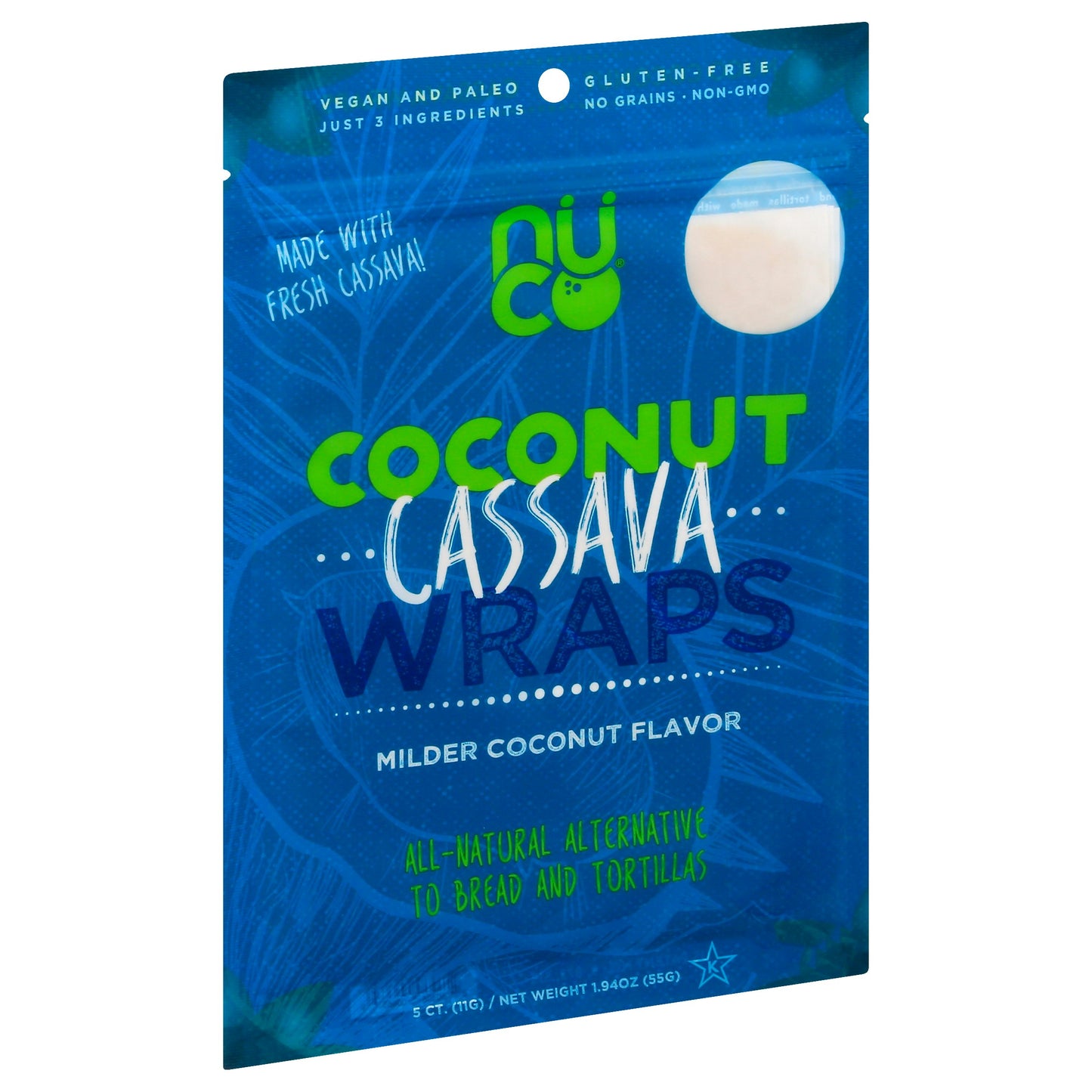 Nuco Wraps Coconut Cassava 1.94 Oz Pack of 12