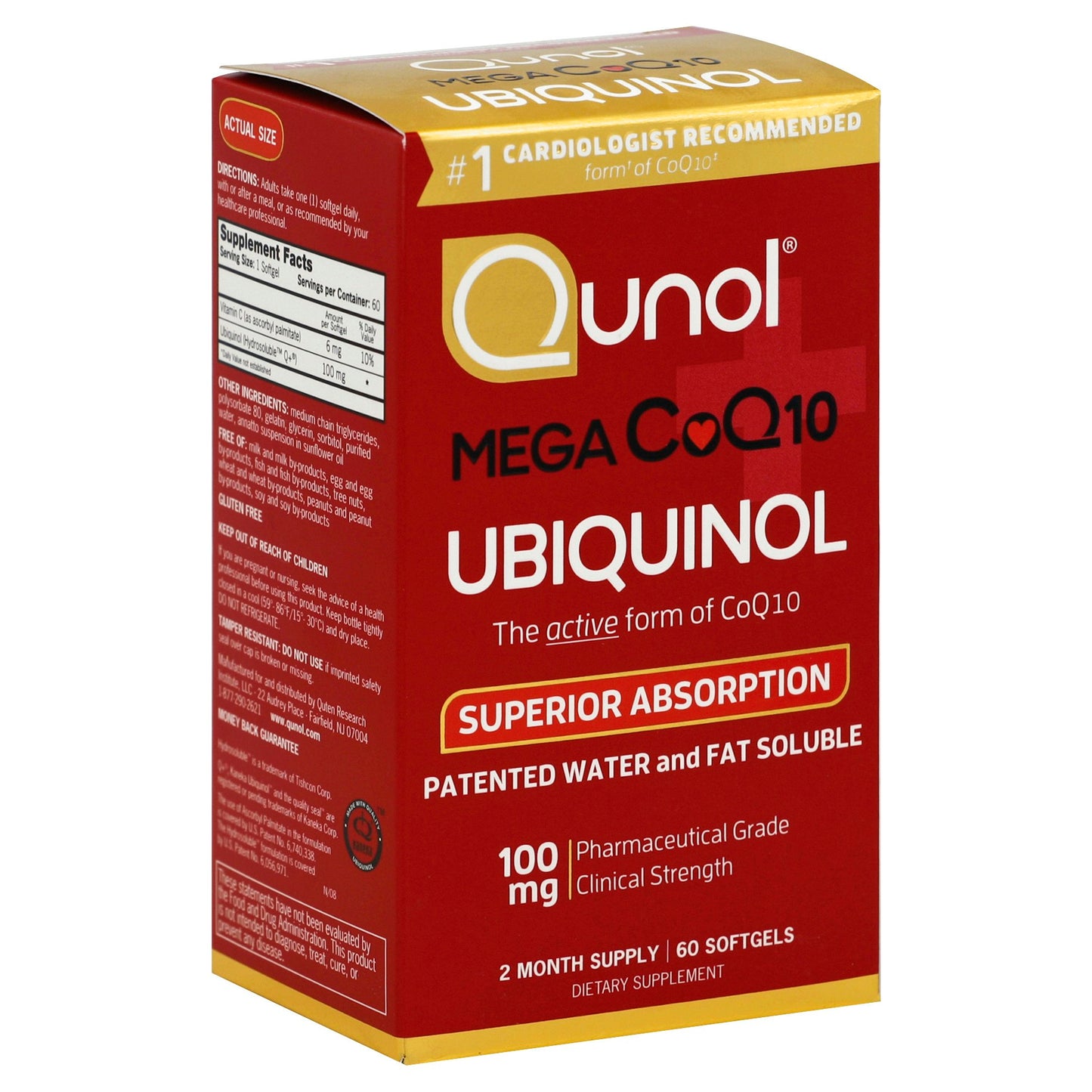 Qunol Ubiquinol Mega 60 Softgels
