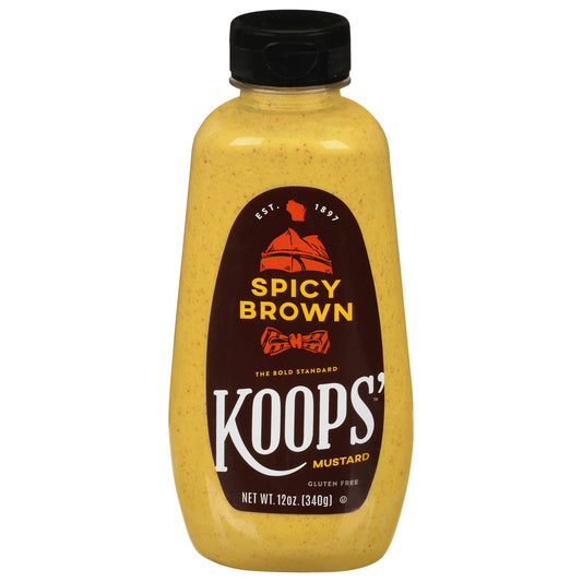 Koops Mustard Squeeze Spicy 12 oz (Pack of 12)