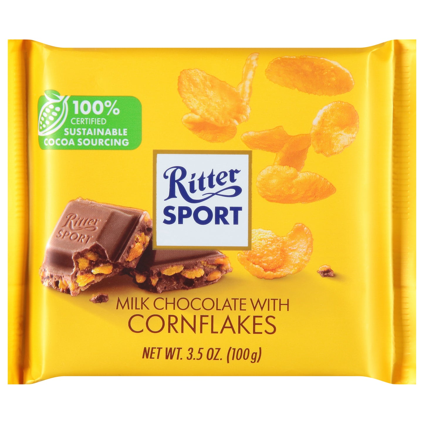 Ritter Sport Chocolate Bar Milk Corn Flakes 3.5 oz (Pack Of 10)