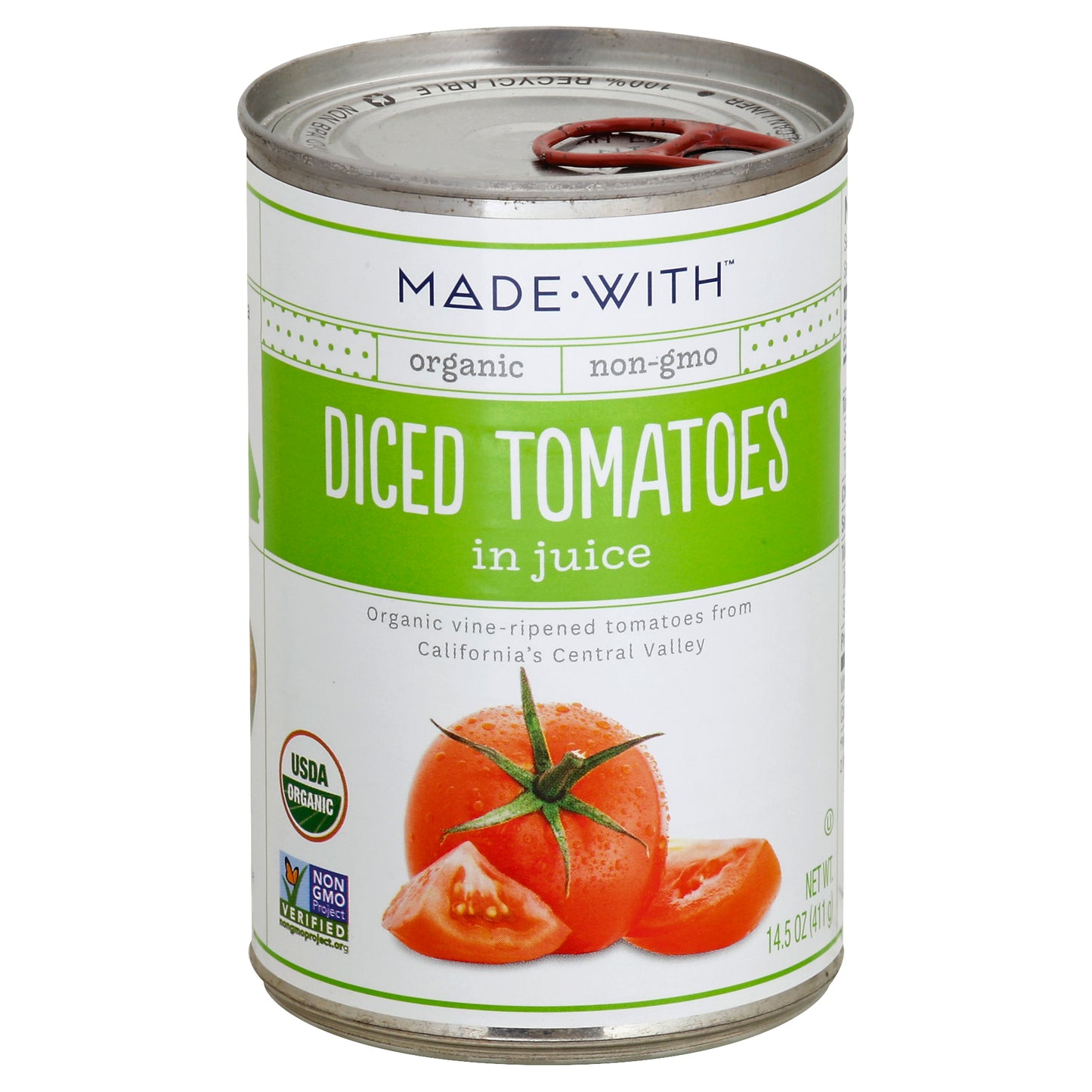 Made With Tomatoes Diced Organic 14.5 oz (Pack Of 12)