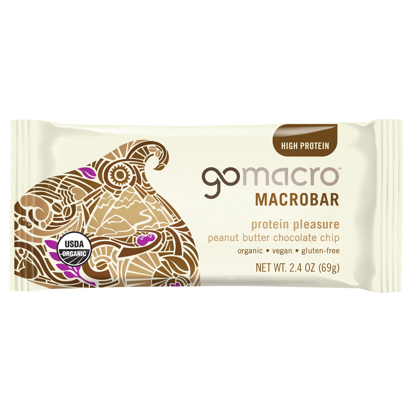 Gomacro Bar Peanut Butter Chocolate Chip Organic 2.4 oz (Pack Of 12)