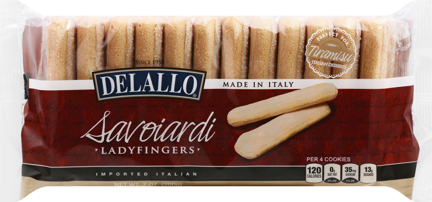 Delallo Cookie Lady Finger Savoiard 7.06 Oz Pack of 15