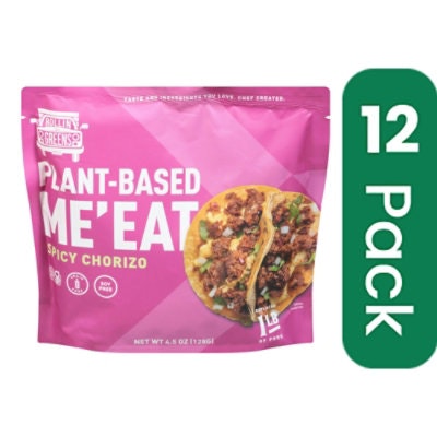 Rollingreens Chorizo Peanut Butter Spicy Meat 4.5 oz (Pack of 12)