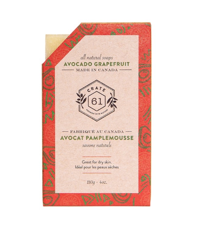 Crate 61 - Avocado Grapefruit Bar Soap - 4 oz (Pack of 8)