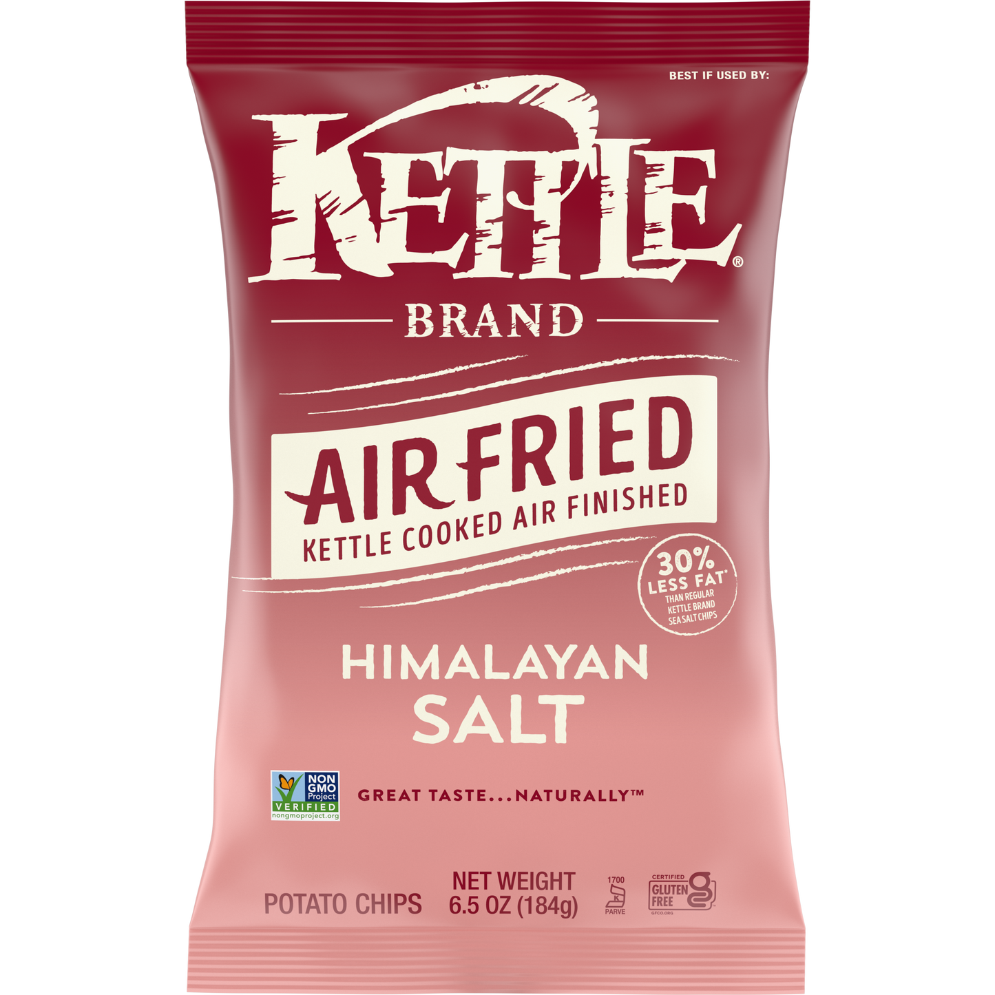 Kettle Foods Chip Potato Himalayan Sea Salt Air finished 6.5 oz (Pack Of 12)