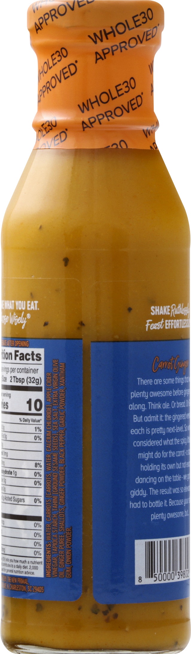 The New Primal Dress Noble Made Carrot Ginger 10 Oz (Pack Of 6)