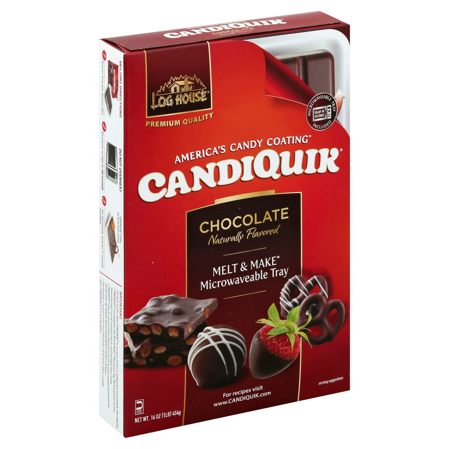 Log House Candiquik Coating Chocolate 16 oz (Pack Of 8)