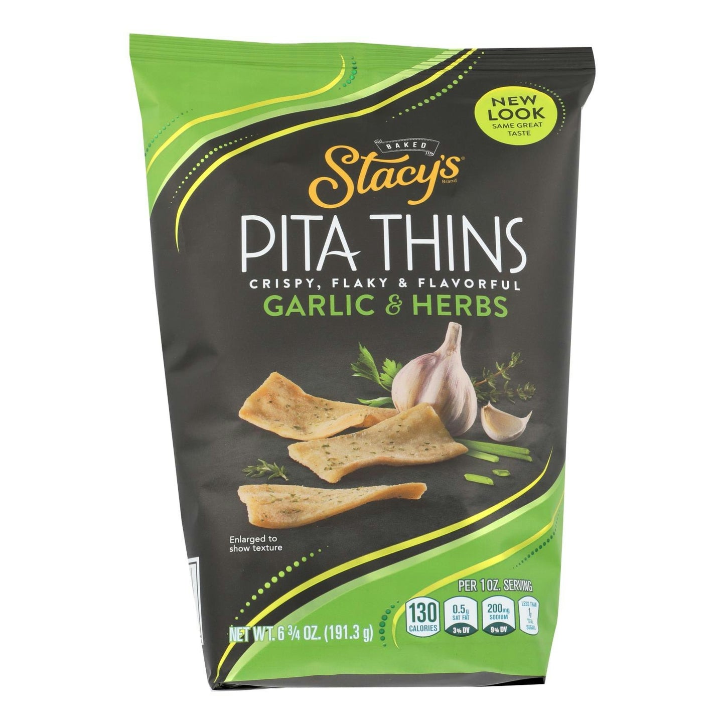 Stacy's Garlic and Herb Pita Thins Crisps 6.75 Oz Pack of 8