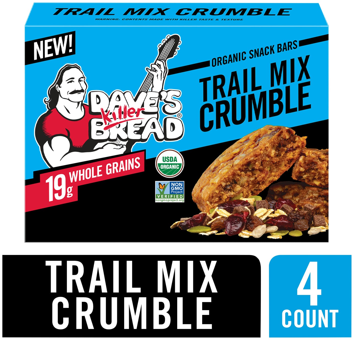 Dave's Killer Bread Organic Trail Mix Crumble Bars 7 oz (Pack of 6)