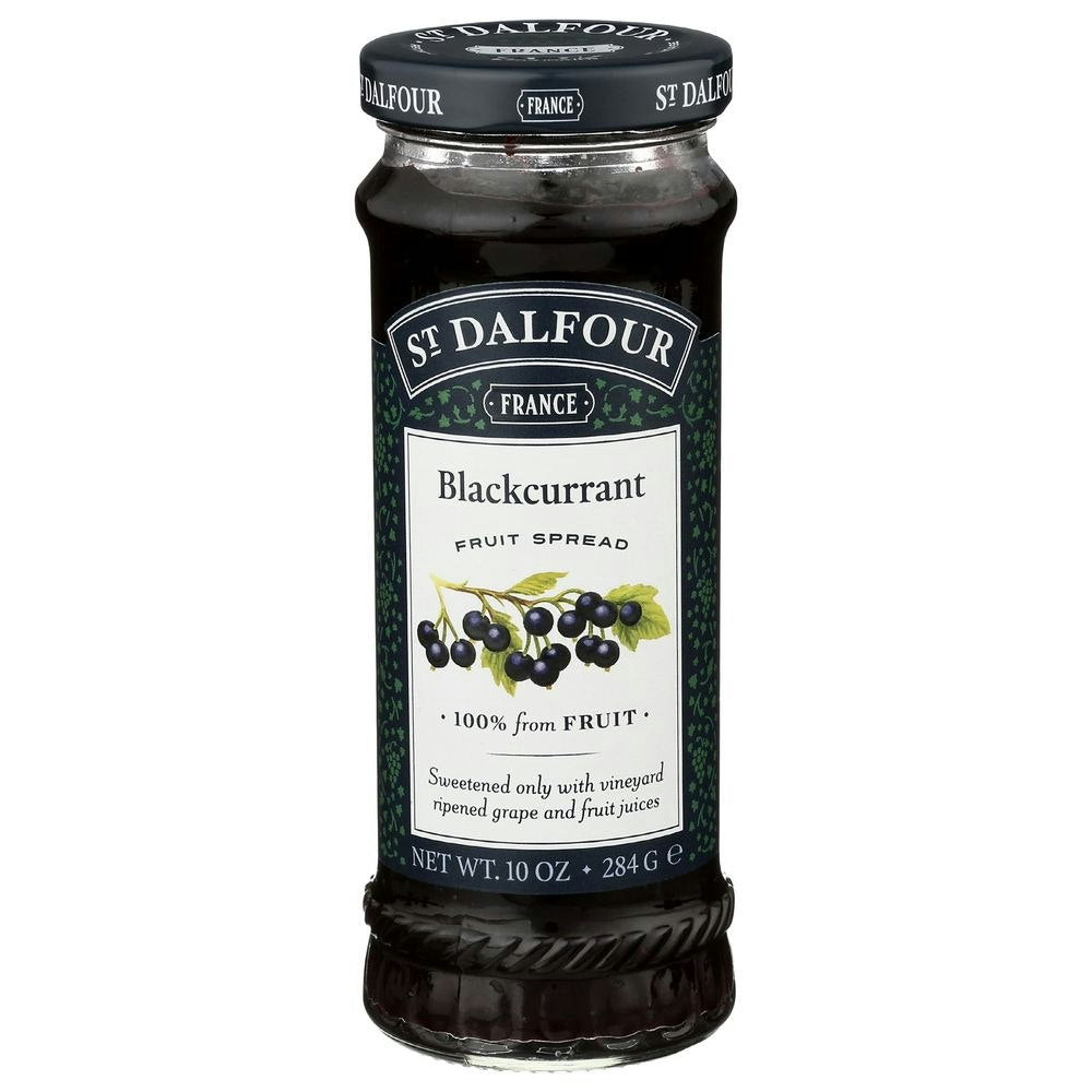 St Dalfour Blackcurrant Fruit Spread 10 Oz Pack of 6