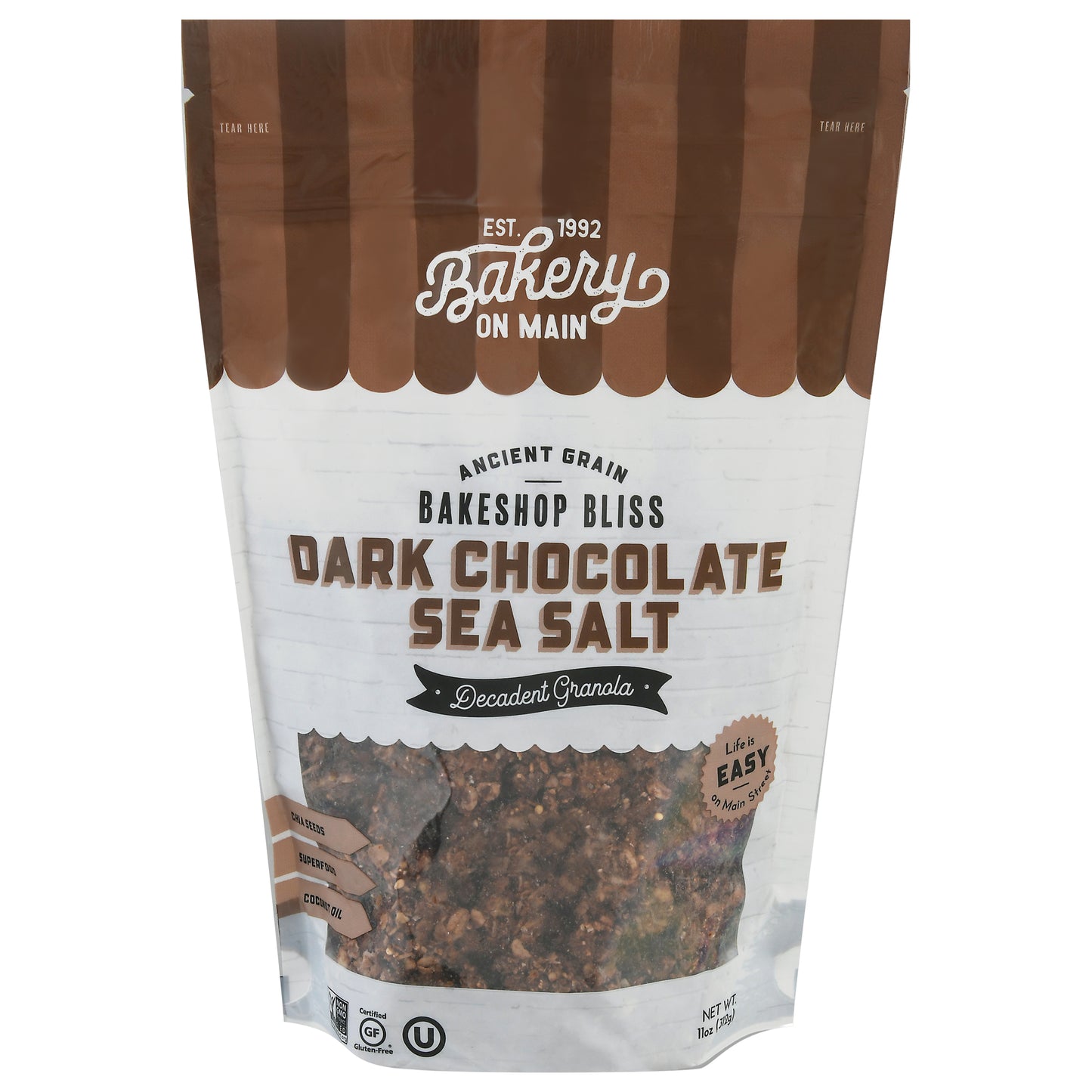 Bakery On Main Cereal Granola Dark Chocolate Sea Salt 11 oz (Pack Of 6)