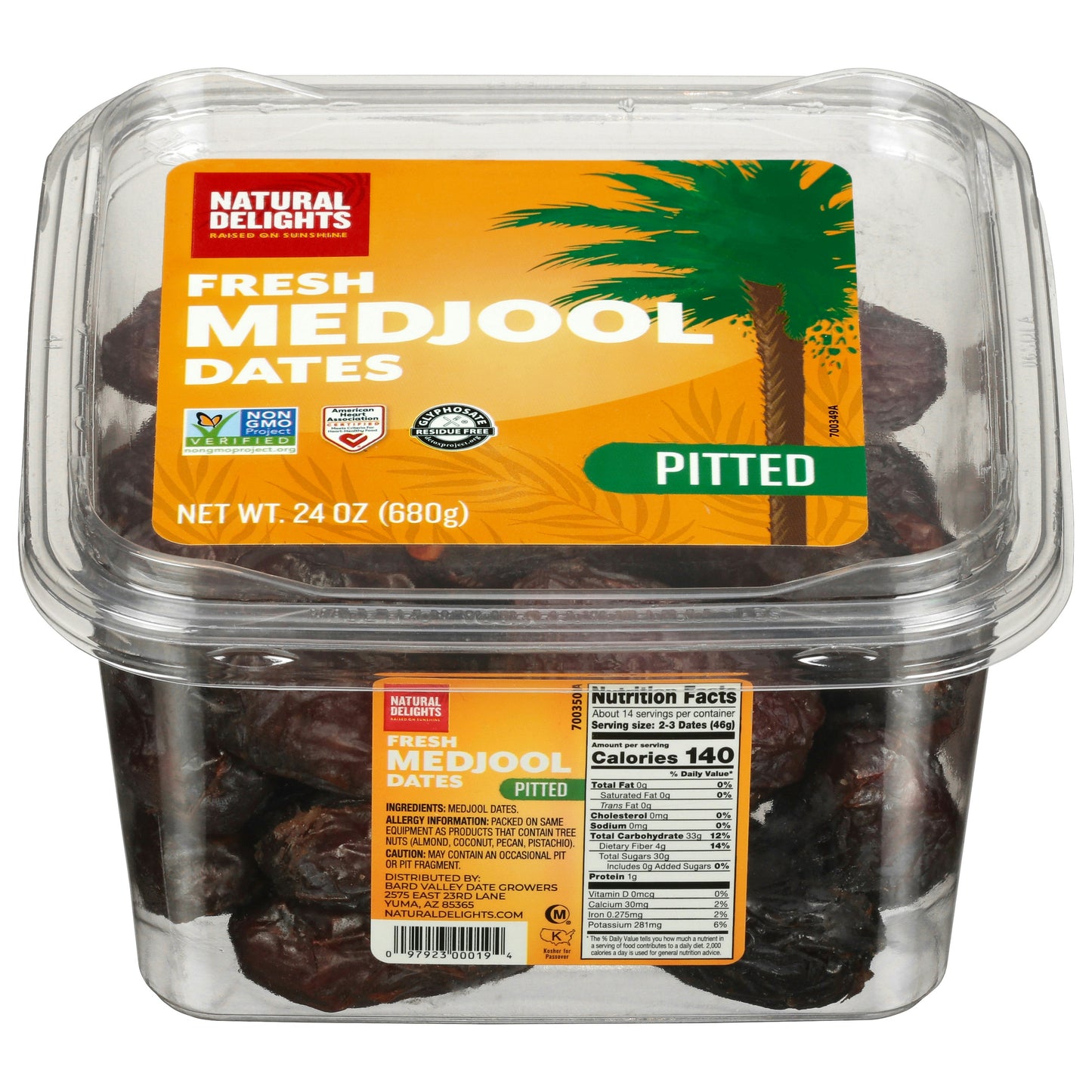 Bard Valley Date Pitted Medjool 24 Oz Pack of 6