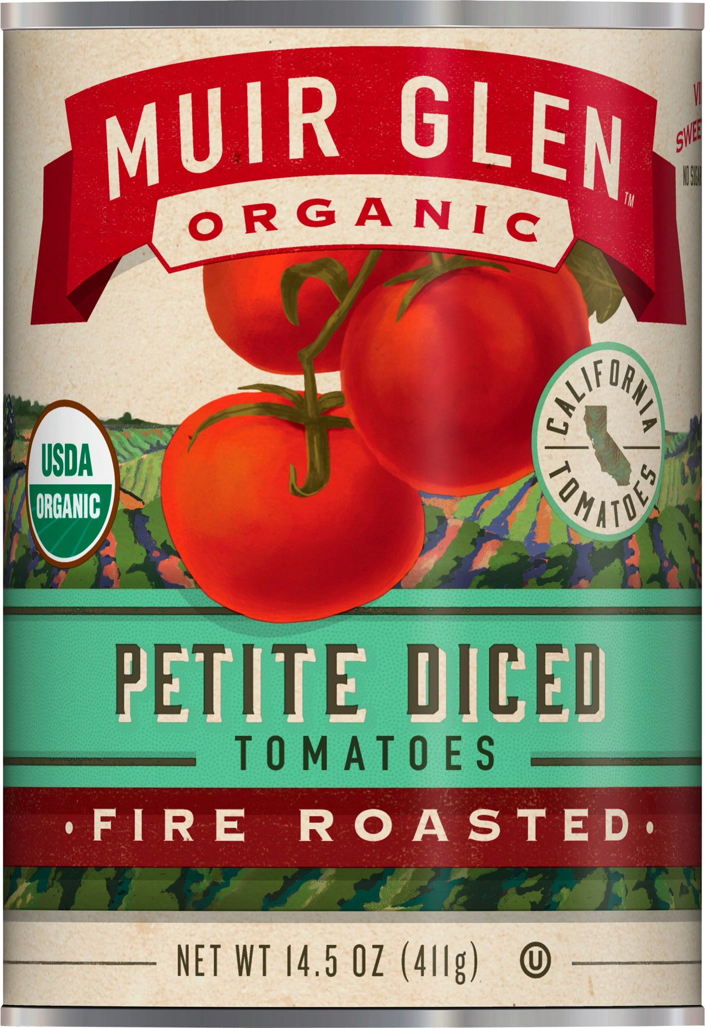 Muir Glen Tomato Fire Roasted Diced Petite 14.5 Oz Pack of 12