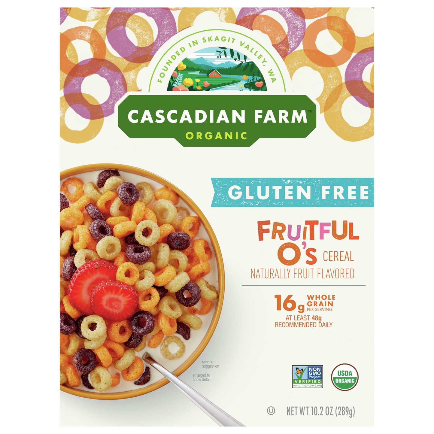 Cascadian Farm Cereal Fruitful O 10.2 Oz Pack of 10