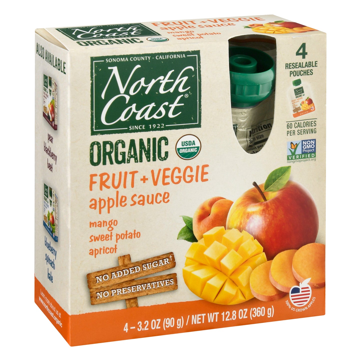 North Coast Poch Apple Sweet Potato Mango Organic 4 Ea (Pack Of 6)
