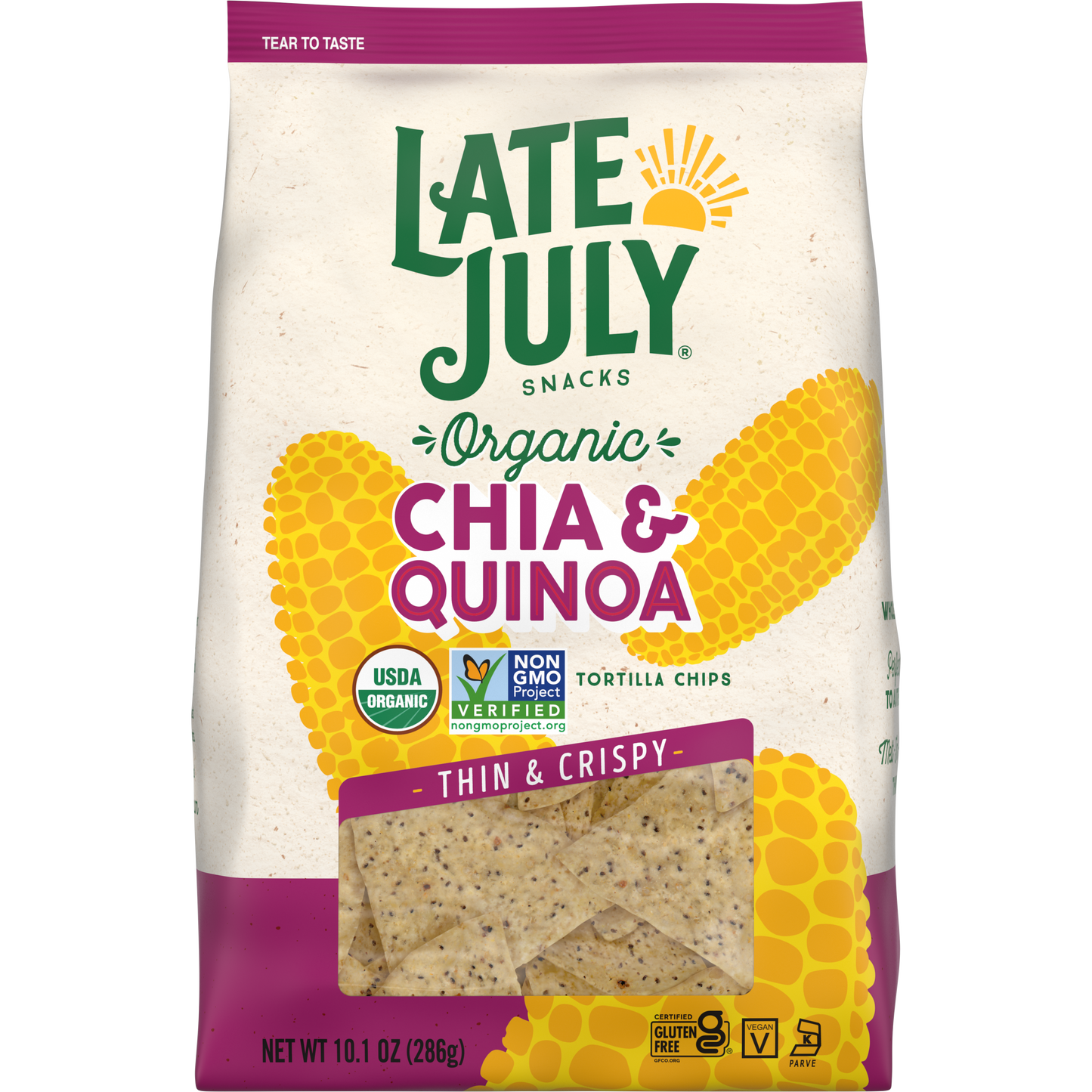 Late July Chip Tort Chia and Quinoa 10.1 oz (Pack Of 9)