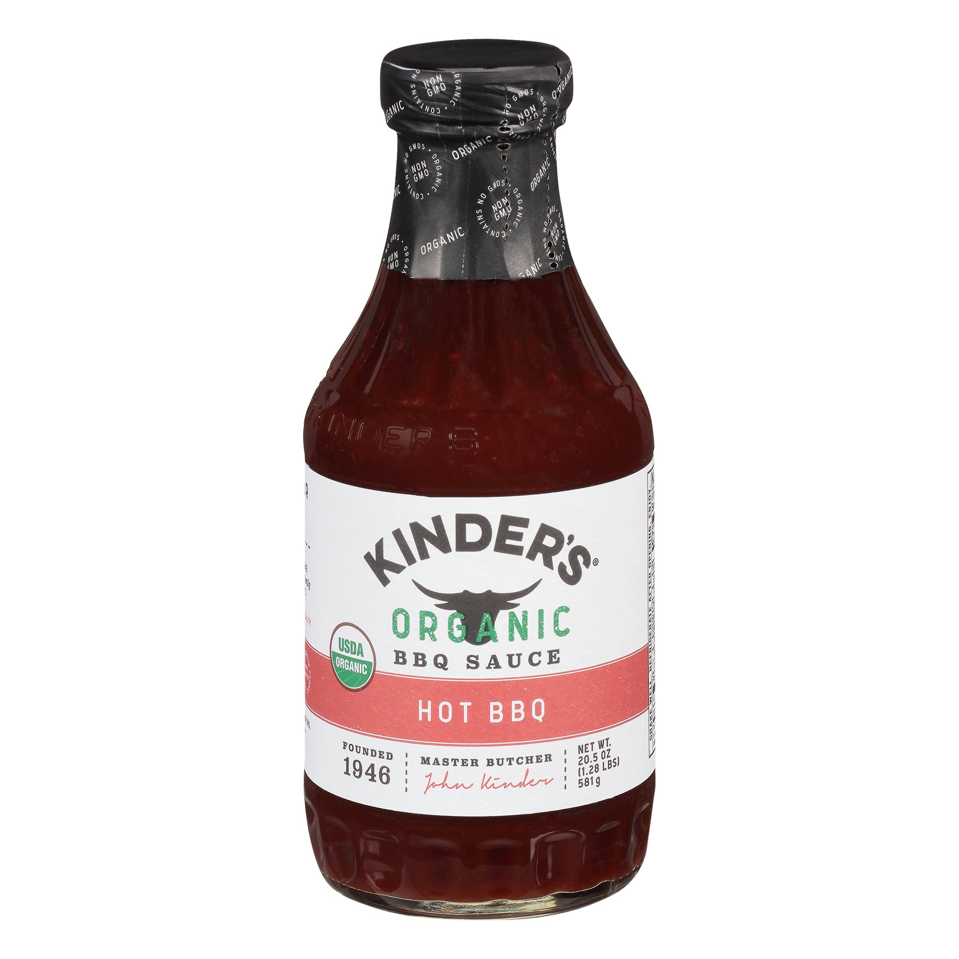 Kinders Sauce Barbeque Hot Organic 20.5 oz (Pack Of 6)