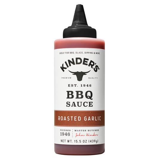 Kinders Barbeque Sauce Garlic Roasted Squeeze 15.5 FO (Pack Of 6)