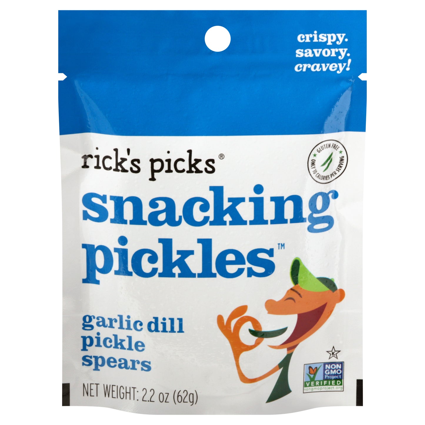 Ricks Picks Pickle Spears Garlic Dill 2.2 oz (Pack Of 12)