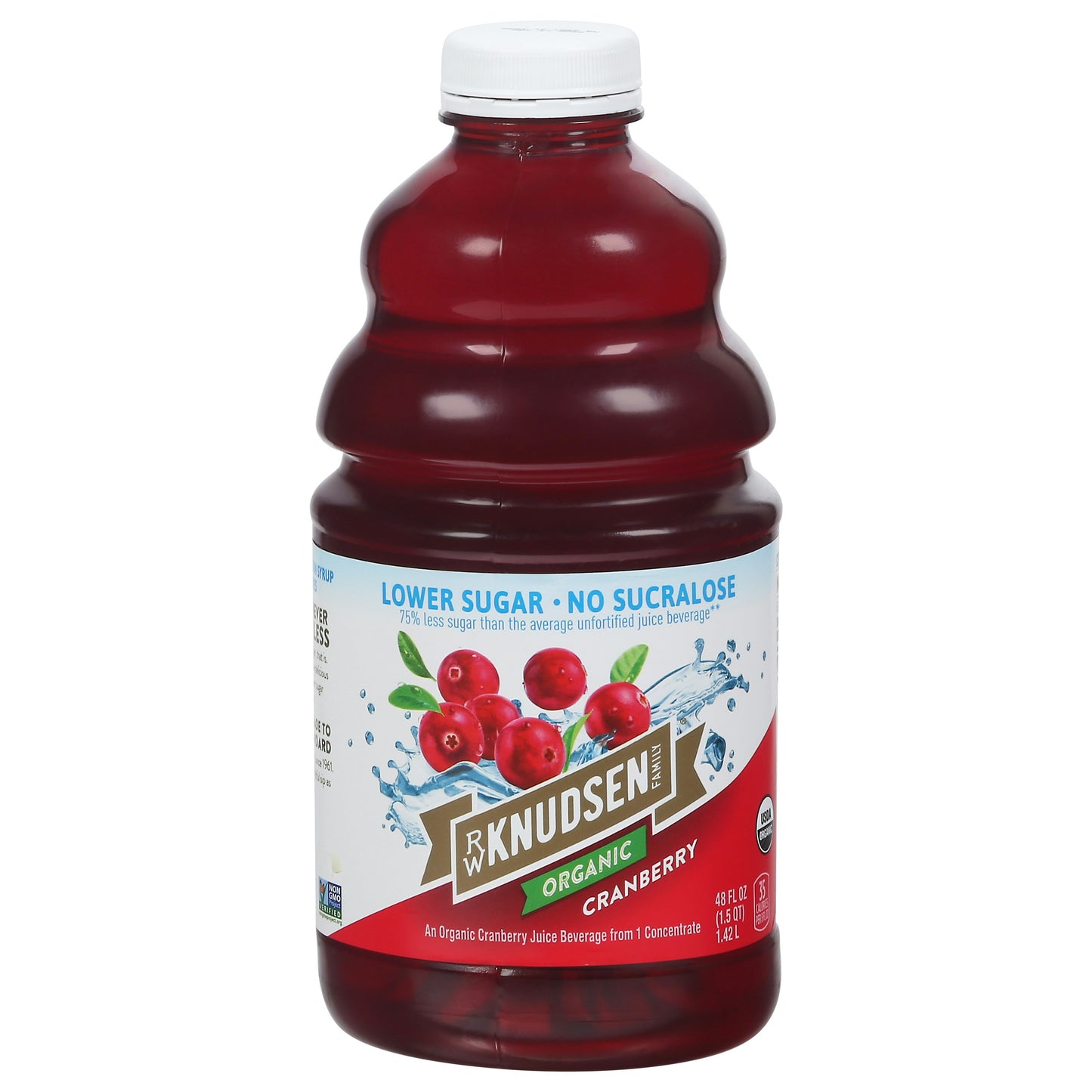 Knudsen Juice Cranberry Light Sodium Organic 48 FO (Pack of 8)