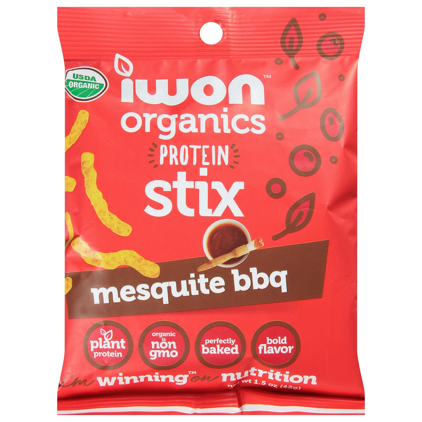 Iwon Organics Sticks Mesquite BBQ 1.5 oz (Pack of 8)