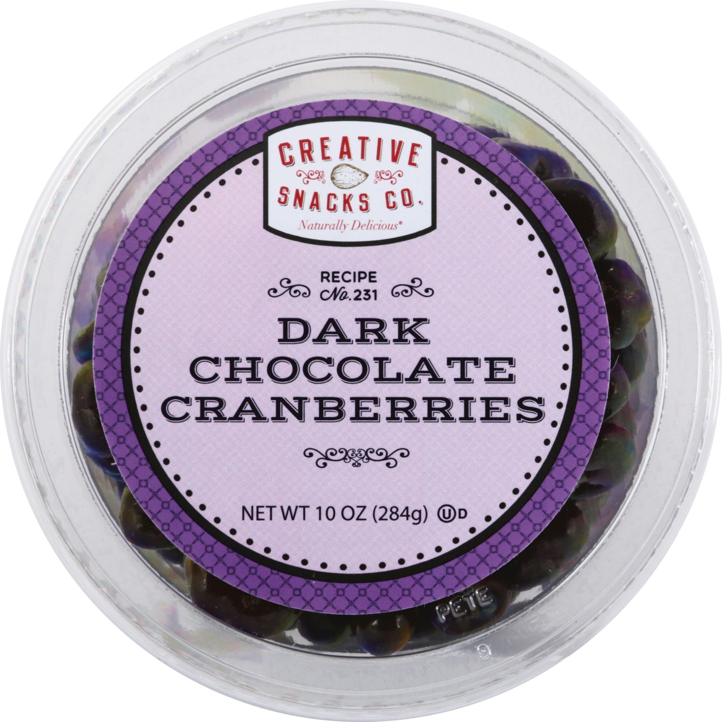 Creative Snacks Cup Cranberries Dark Chocolate 10 Oz Pack of 6