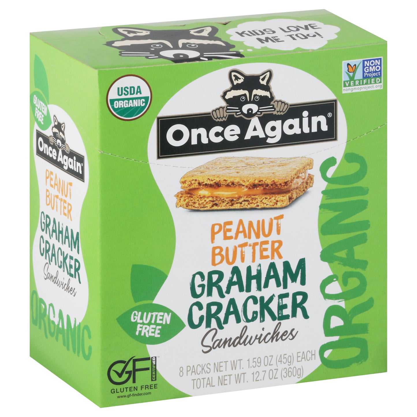 Once Again Crackr Graham Sandwiches Peanut Butter 12.72 oz (Pack Of 6)