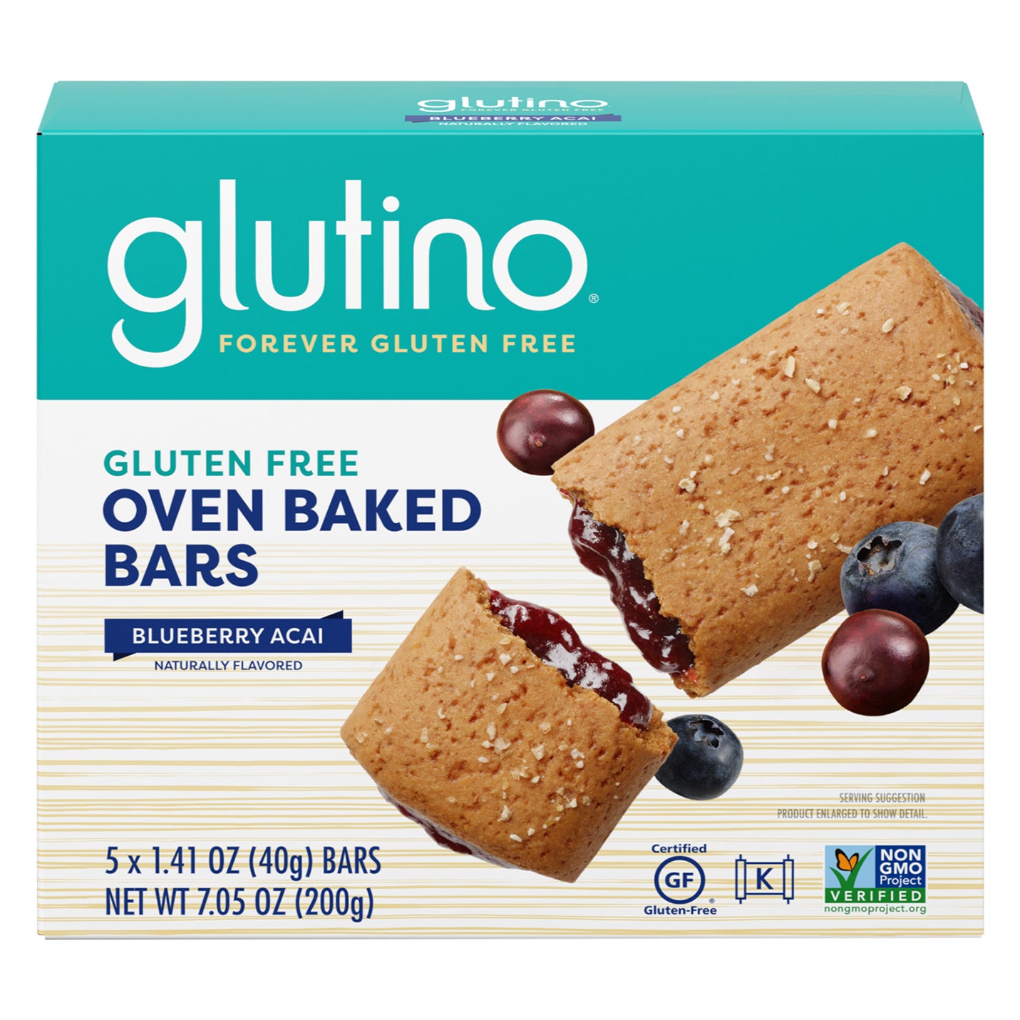 Glutino Bar Oven Baked Blueberry Acai 7.05 oz (Pack Of 12)