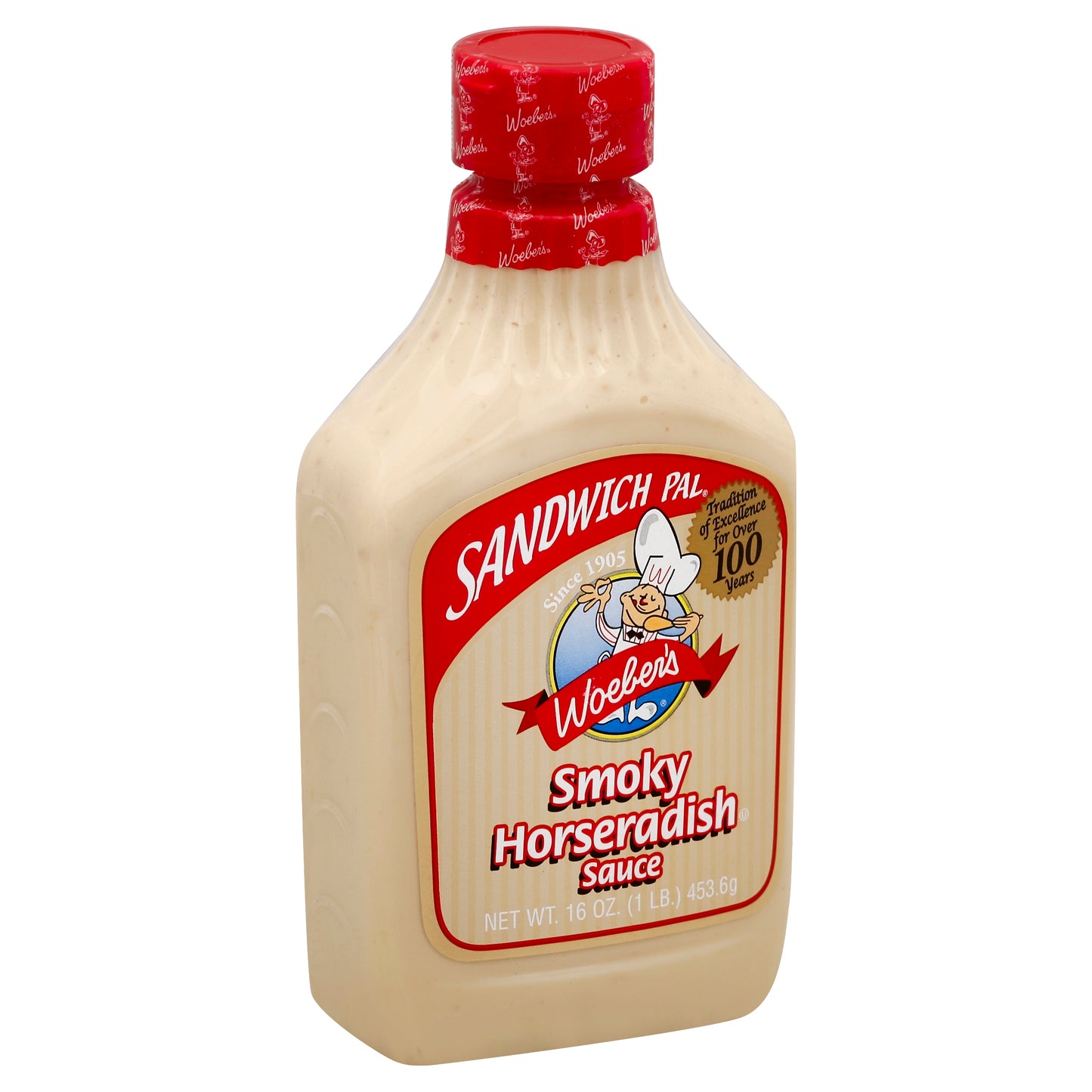 Woeber's Sandwich Pal Smoky Horseradish Sauce - Case of 6 - 16 Fl oz.