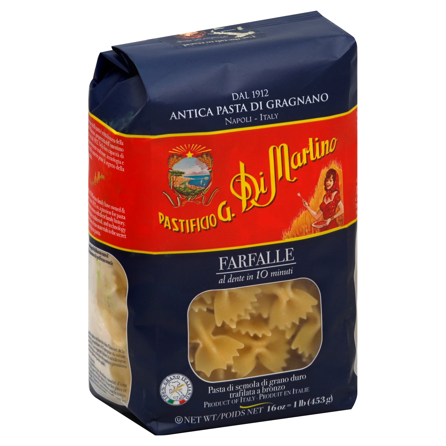 Di Martino Pasta Farfalle 1 Lb (Pack Of 6)
